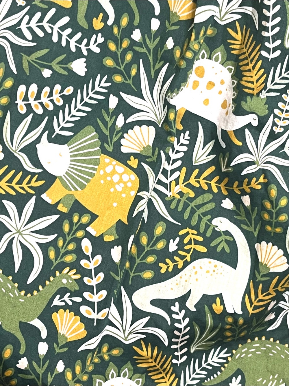 Modcloth Women’s Size S Lightweight Cotton Green Floral Dinosaur A-Line Skirt - Picture 7 of 8